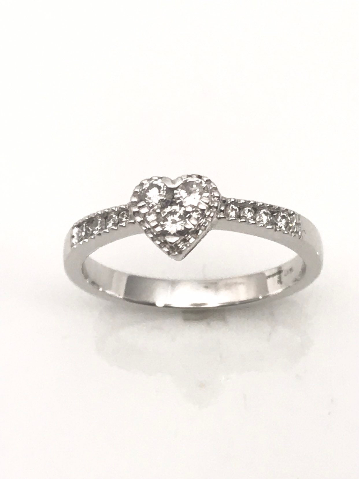 14 K Gold Herz-Ring Mit Diamanten, Art-Deco-Verlobungsring, Jahrestagsring, Geschenk Für Sie von ParyaniJewelers