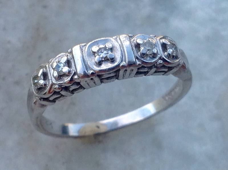 Vintage Ehering, Diamant Ehering Für Sie, Art Deco Ring von ParyaniJewelers