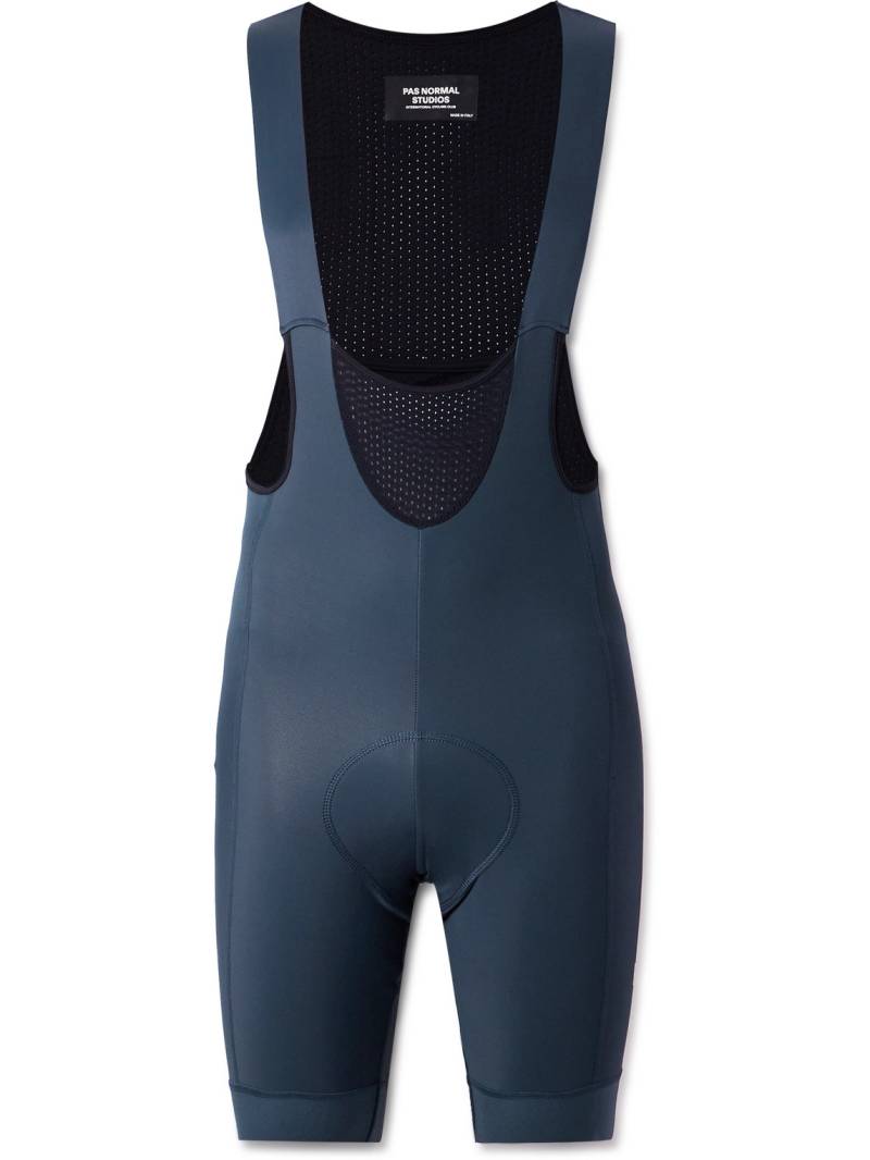 Pas Normal Studios - Mechanism Deep Winter Logo-Print Cycling Bib Shorts - Men - Blue - M von Pas Normal Studios