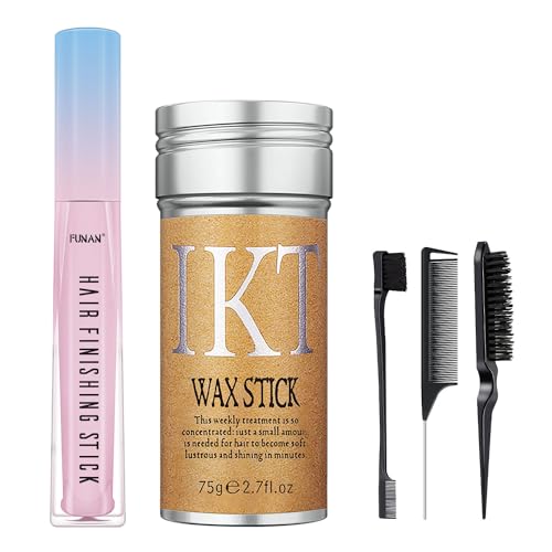 PasaRose 5-teiliges Haarwachs-Set für Frauen und Babys, für Flyaways Edge Control Slick Stick, Haarveredelungsstab, Kamm zum Stylen von Haaren, Ba von PasaRose