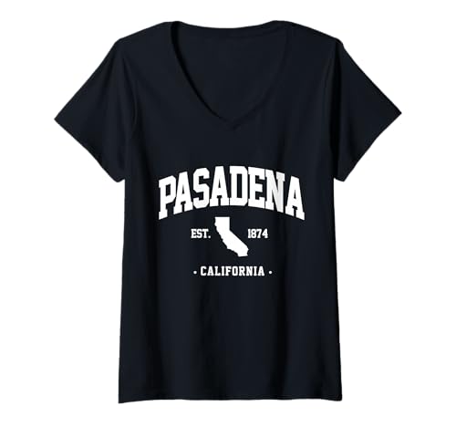 Damen Pasadena Califronia Reise in die Heimatstadt Pasadena Kalifornien T-Shirt mit V-Ausschnitt Damen Pasadena Califronia Reise in die Heimatstadt Pasadena Kalifornien T-Shirt mit V-Ausschnitt von Pasadena Califronia trip to Pasadena