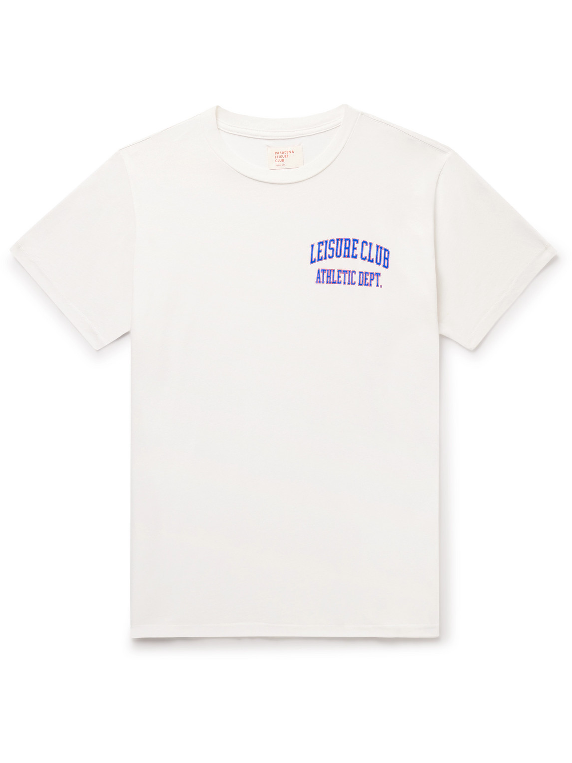 Pasadena Leisure Club - Athletic Dept. Logo-Print Garment-Dyed Cotton-Jersey T-Shirt - Men - White - L von Pasadena Leisure Club