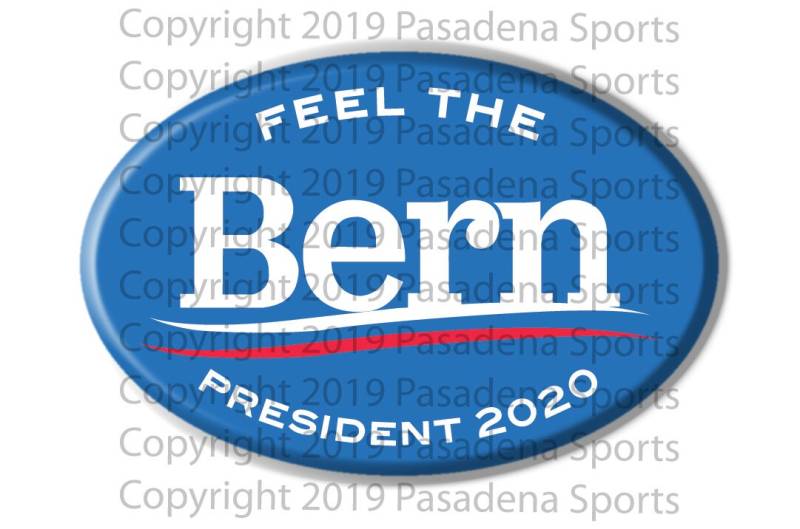 2020 Fühlen Bern, Bernie Sanders Für Präsident Ovale Kampagne Pin Taste Bsftbovl, Blu von PasadenaSports