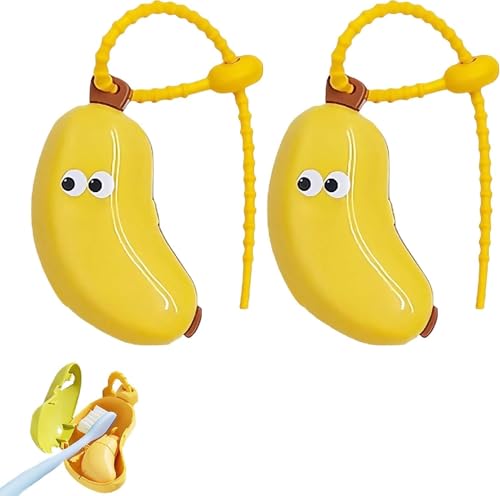Pasbuteiy 2 Stück Bananenform Zahnbürsten Abdeckkappe, Tragbarer Bürstenkopf Schutzkappen, Staubdichte Behälter Für Familie, Frauen, Jugendliche, Mädchen, Teenager Pasbuteiy 2 Stück Bananenform Zahnbürsten Abdeckkappe, Tragbarer Bürstenkopf Schutzkappen, Staubdichte Behälter Für Familie, Frauen, Jugendliche, Mädchen, Teenager von Pasbuteiy