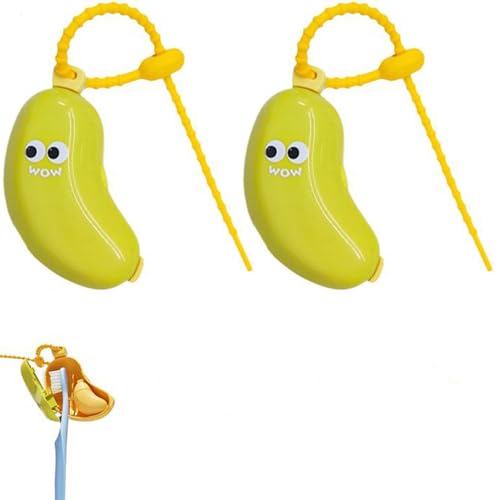 Pasbuteiy 2 Stück Bananenform Zahnbürsten Abdeckkappe, Tragbarer Bürstenkopf Schutzkappen, Staubdichte Behälter Für Familie, Frauen, Jugendliche, Mädchen, Teenager Pasbuteiy 2 Stück Bananenform Zahnbürsten Abdeckkappe, Tragbarer Bürstenkopf Schutzkappen, Staubdichte Behälter Für Familie, Frauen, Jugendliche, Mädchen, Teenager von Pasbuteiy