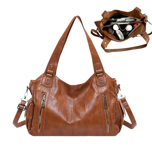 Pasbuteiy Modische Damen Umhängetasche, Tragetasche Mit Großem Fassungsvermögen, Freizeittasche Aus PU Leder, Stilvolle Arbeitstasche Fürs Shopping Business von Pasbuteiy