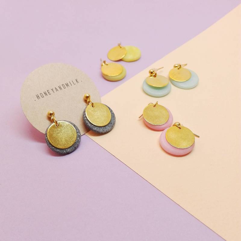 Boucles D'oreille Pastille Boucles D'oreille Pastille von PascalineD