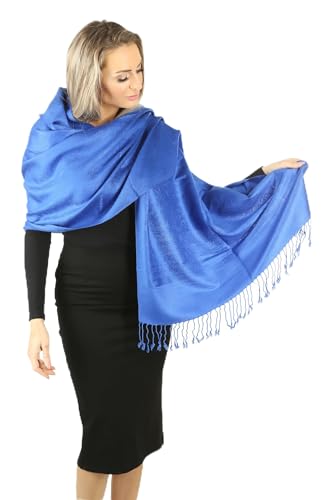 PashminaShine-Weich wie Kashmir-Seide Leicht-Schal Sommer-Halstuch-Schal Herren-Schals und Tücher für Damen-Pashmina für damen-Geschenke für Frauen (kobalt blau) von PashminaShine