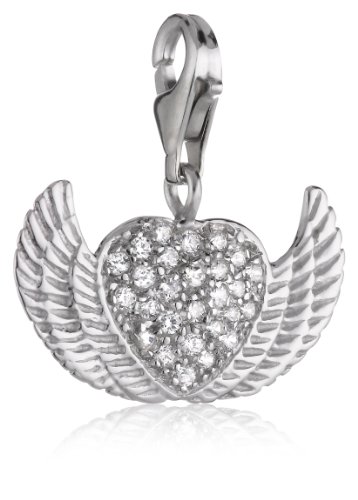 Pasionista Charms Anhänger 925 Sterling Silber Zikonia Herz mit Engelsflügeln 605203 Pasionista Charms Anhänger 925 Sterling Silber Zikonia Herz mit Engelsflügeln 605203 von Pasionista