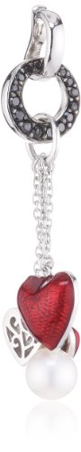 Pasionista Damen-Anhänger 3 Herzen, Perle und Zirkonia 925 Sterling Silber 608013 Pasionista Damen-Anhänger 3 Herzen, Perle und Zirkonia 925 Sterling Silber 608013 von Pasionista