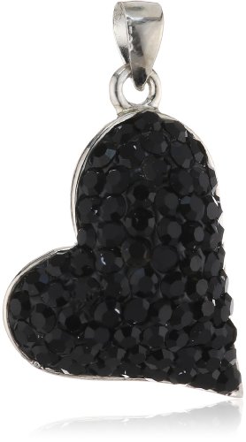 Pasionista Damen-Anhänger Herzen mit schwarzen Kristallen 925 Sterling Silber 608129 Pasionista Damen-Anhänger Herzen mit schwarzen Kristallen 925 Sterling Silber 608129 von Pasionista
