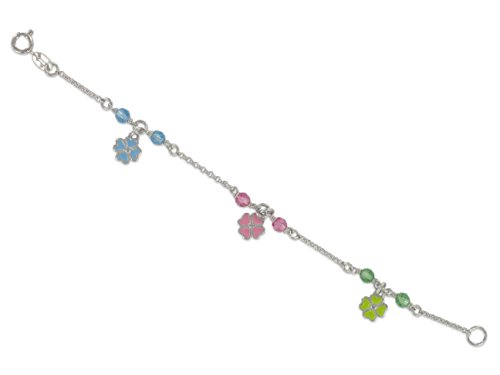 Pasionista Damen Armband 925 Sterling Silber rhodiniert Emaille 14.0 cm 612331 von Pasionista