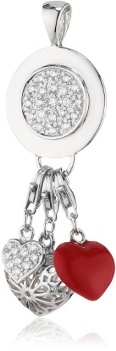 Pasionista Unisex-Anhänger 3 Herzen mit weißen Zirkonias 925 Sterling Silber 607986 von Pasionista