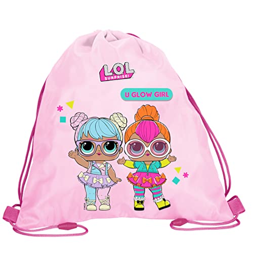 Kinder Turnbeutel/Sportbeutel 36x32 cm - LOL Surprise - Rosa von Paso