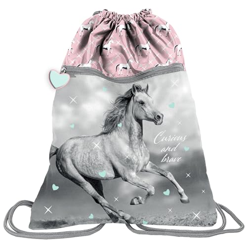 Premium Kinder Turnbeutel/Sportbeutel 43x34 cm (Pferd I) von PASO