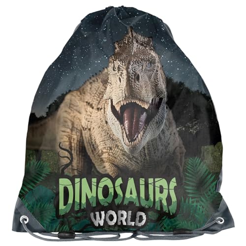 PASO KINDER TURNBEUTEL/SPORTBEUTEL 36x32 CM - DINOSAURIER - DINOSAURS WORLD von PASO