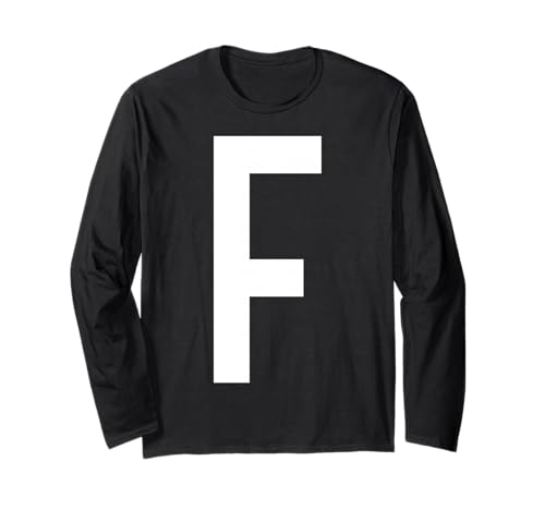 Brief f Lustige Gruppen -passende Weihnachtskostüm 2025 Langarmshirt von Passende Familiengruppe Alphabet für Weihnachts -T