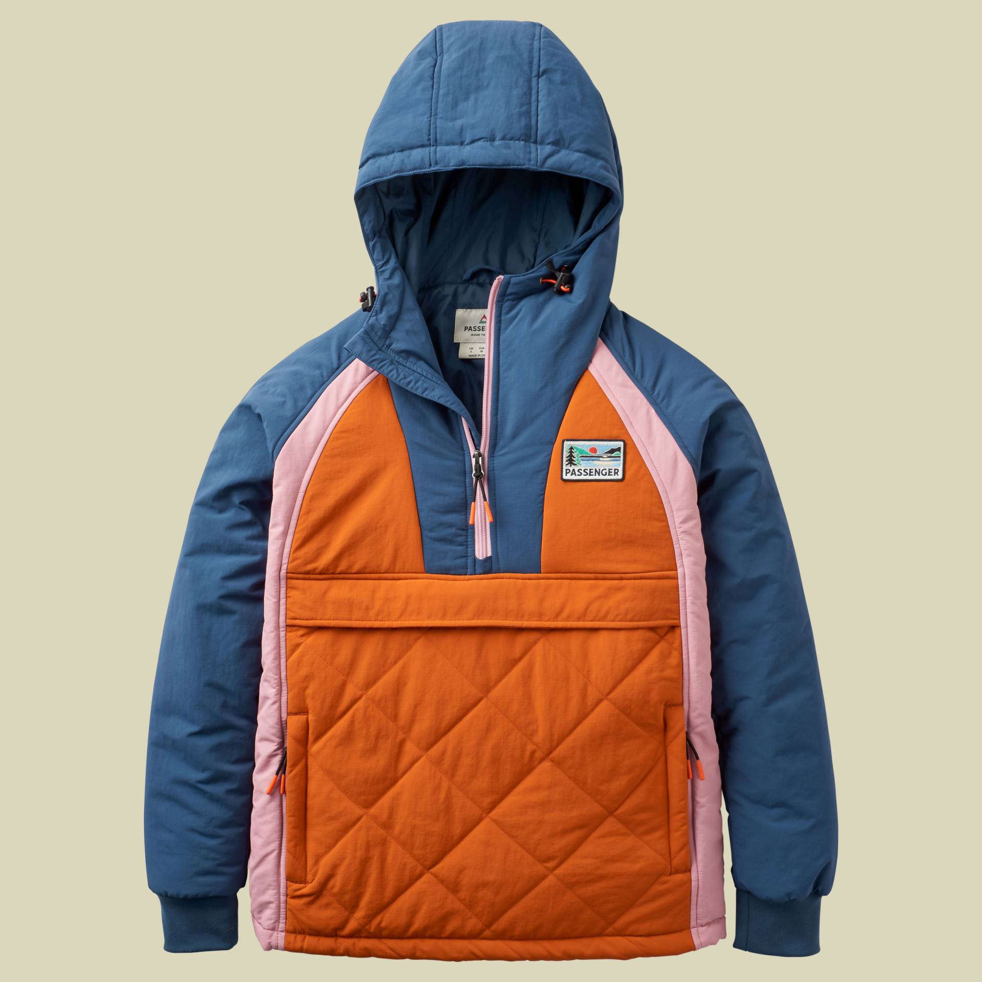 Ocean 2.0 Insulated 1/2 Zip Jacket Women XS orange - dark denim/sunset orange von Passenger