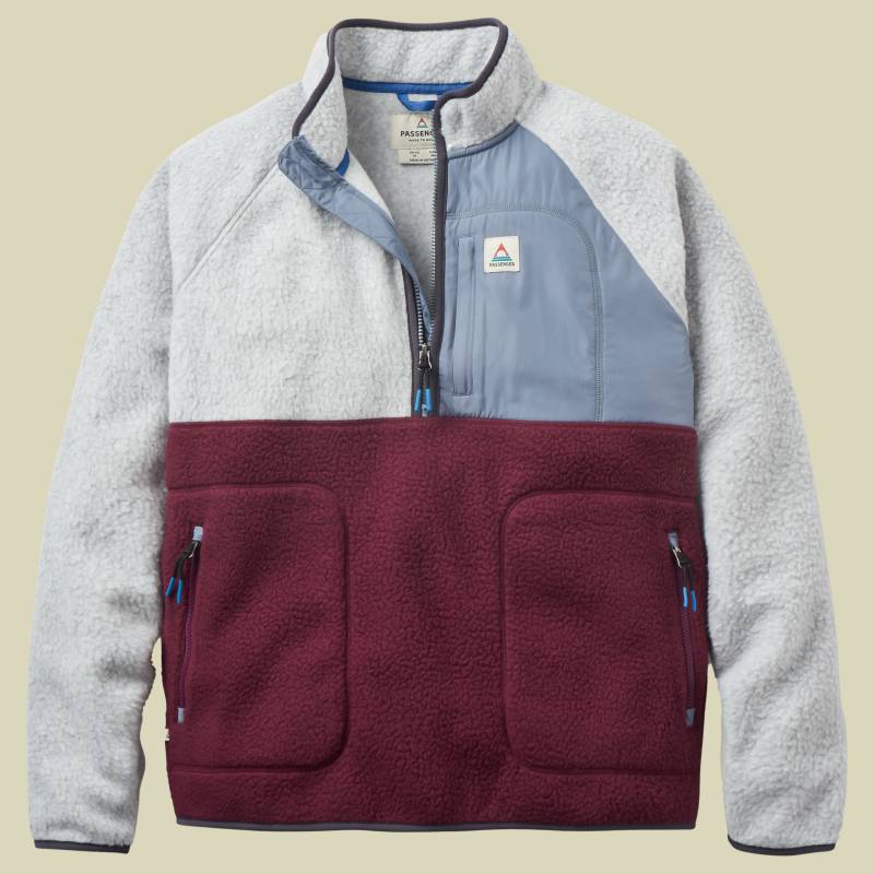 Offgrid 1/2 Zip Recycled Sherpa Fleece Men L mehrfarbig - grey marl/fig von Passenger