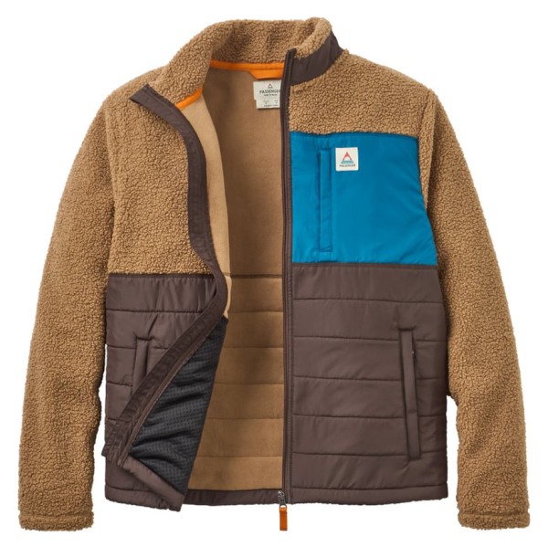 Passenger - Born Explorer Recycled Polar-Lined Sherpa Fleece - Fleecejacke Gr XL braun von Passenger