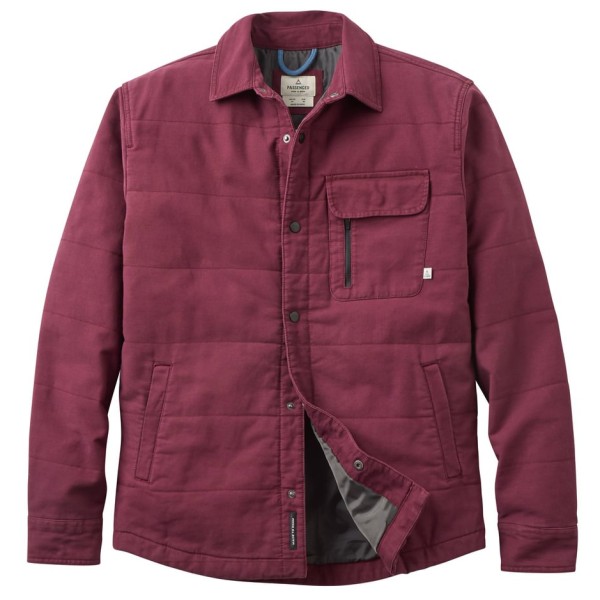 Passenger - Taranaki Canvas Quilted Overshirt - Hemd Gr S rot von Passenger