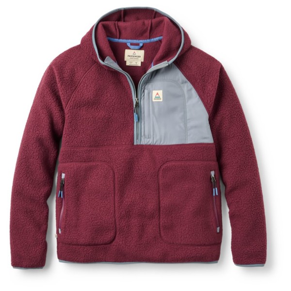 Passenger - Ventura 1/2 Zip Recycled Sherpa Fleece - Fleecepullover Gr XXL rot von Passenger