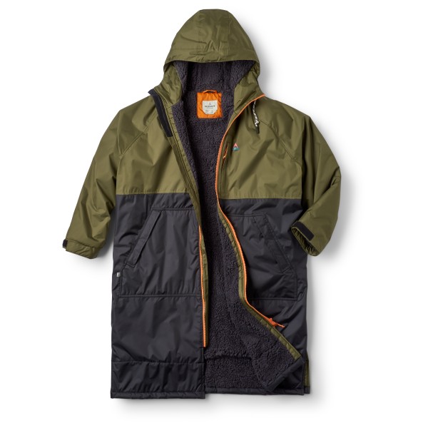 Passenger - Waves Recycled Sherpa Lined Changing Robe - Surf Poncho Gr XS grau von Passenger