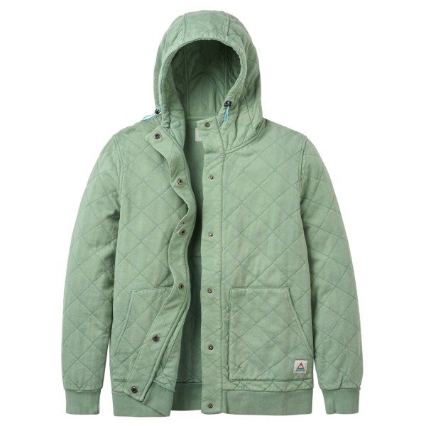 Passenger - Women's Clementine Recy. Quilted Popper Up Hoodie - Hoodie Gr XL grün von Passenger