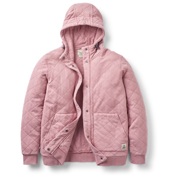 Passenger - Women's Clementine Recy. Quilted Popper Up Hoodie - Hoodie Gr XXL rosa von Passenger