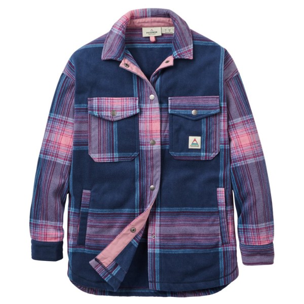 Passenger - Women's East Recycled Polar Fleece Shirt - Hemd Gr XS blau von Passenger