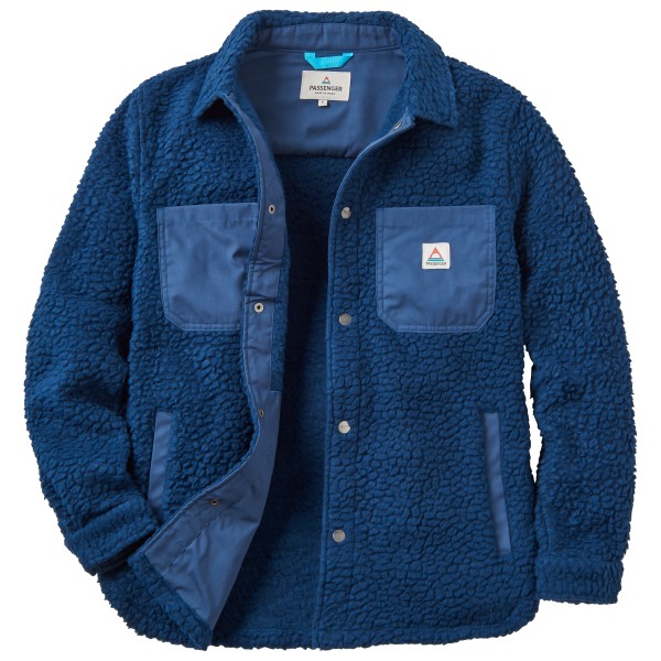 Passenger - Women's Rappel Recycled Sherpa Oversized Shirt - Fleecejacke Gr S blau von Passenger