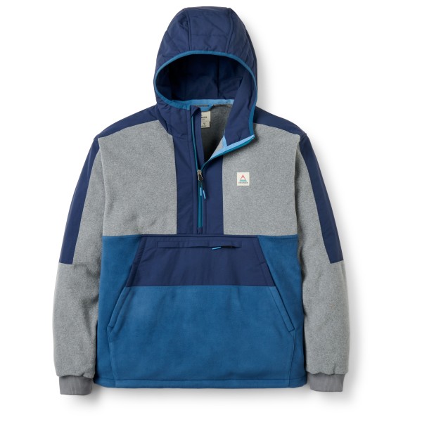 Passenger - Woodland 2.0 Hooded 1/2 Zip Recycled Polar Fleece - Fleecejacke Gr XL blau von Passenger