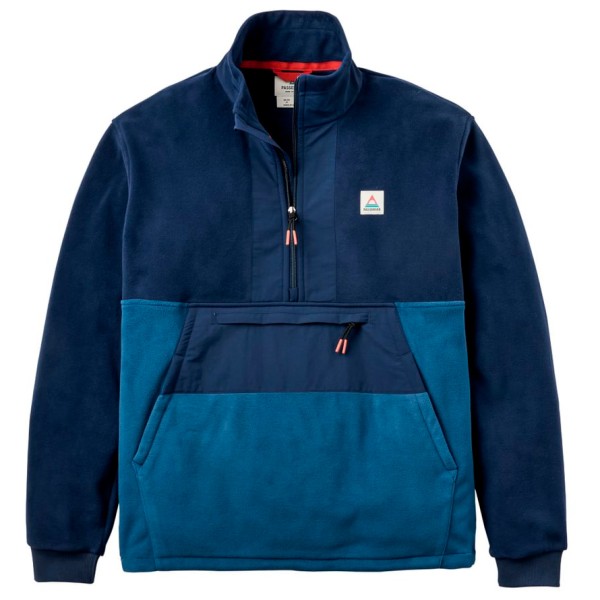 Passenger - Woodland Hoodless 2.0 1/2 Zip Recycl. Polar Fleece - Fleecejacke Gr M blau von Passenger