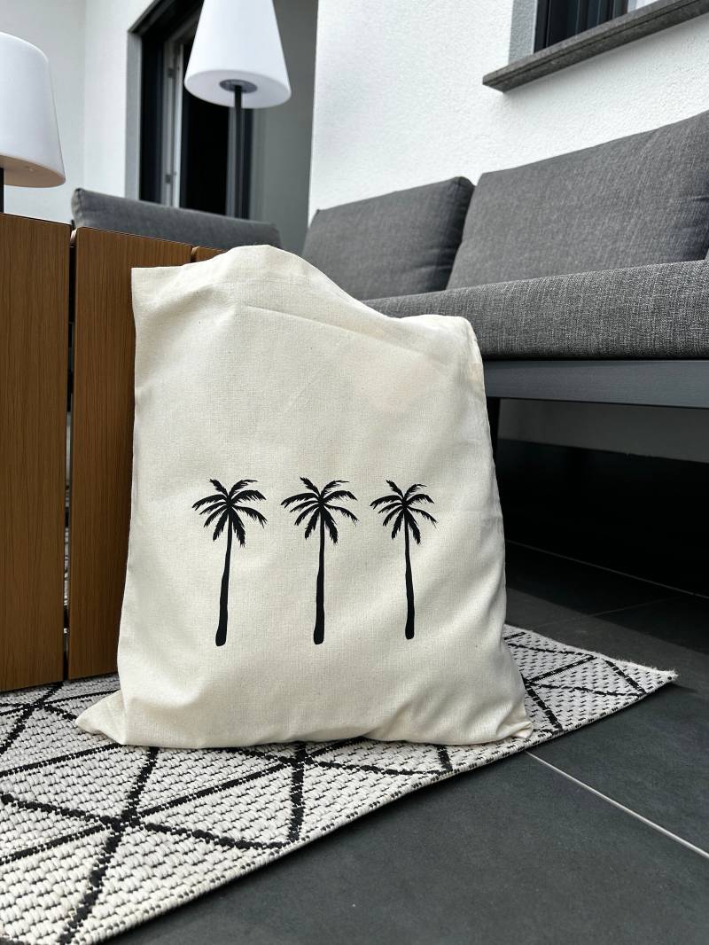 Jutebeutel Mit Palmen-Motiv Aus Öko-Text Jutebeutel Mit Palmen-Motiv Aus Öko-Text von Passform