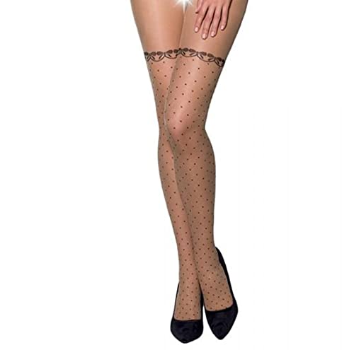 Damen Dessous ouvert Strumpfhose beige mit Overknee-Look und Muster im Schritt offen elastisch 5 Damen Dessous ouvert Strumpfhose beige mit Overknee-Look und Muster im Schritt offen elastisch 5 von Passion Dessous