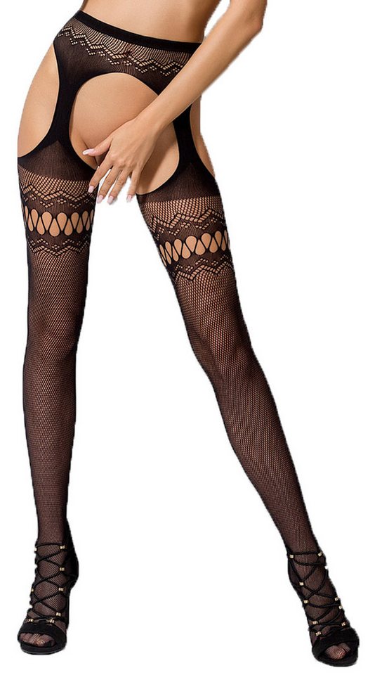 Passion Dessous Ouvert Strumpfhose Erotische Damen Dessous ouvert Strumpfhose im Schritt offen Straps Loo von Passion Dessous