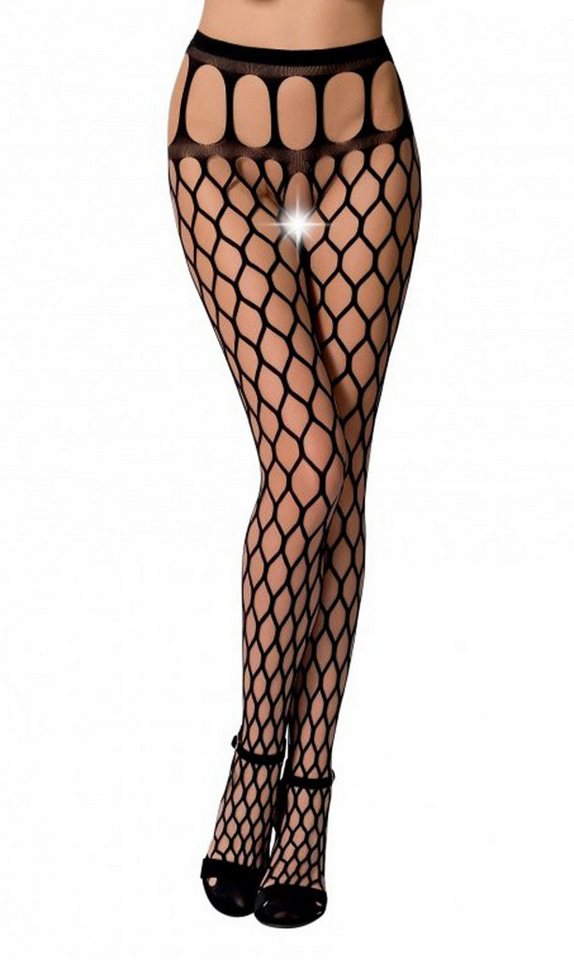 Passion Dessous Ouvert Strumpfhose Frauen ouvert Strumpfhose im Schritt offen mit Netz Muster erotisch On von Passion Dessous