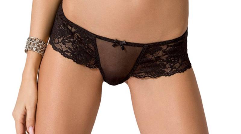 Passion Dessous Slip Frauen Dessous String Tanga schwarz aus Tüll und Spitze dehnbar transp von Passion Dessous
