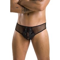 Herren Slip 035 aus mattem Kunstleder mit Netz von Passion Menswear von Passion Menswear