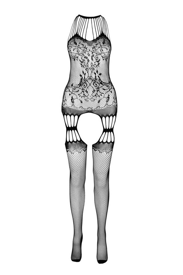 Passion Bodystocking Bodystocking in schwarz Catsuit ouvert pofrei aus 20 DEN (1 St) von Passion