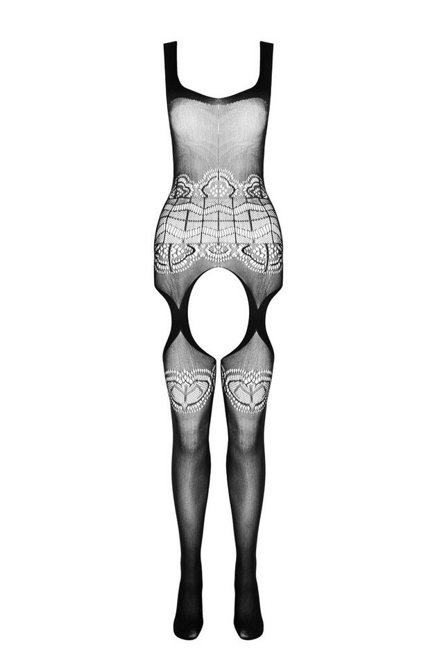Passion Bodystocking Bodystocking schwarz ouvert Catsuit transparent 20 DEN (1 St) von Passion