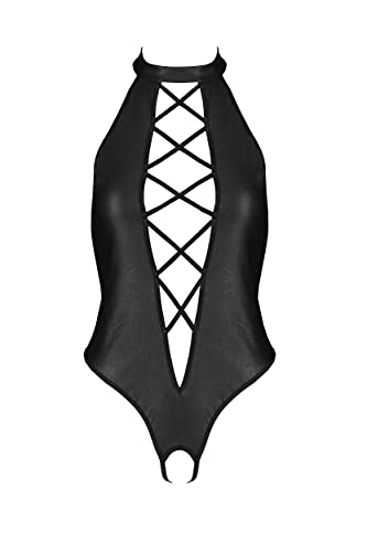 Passion Dessous Kunstleder Body ouvert PA596249 L/XL, Schwarz von Passion Dessous