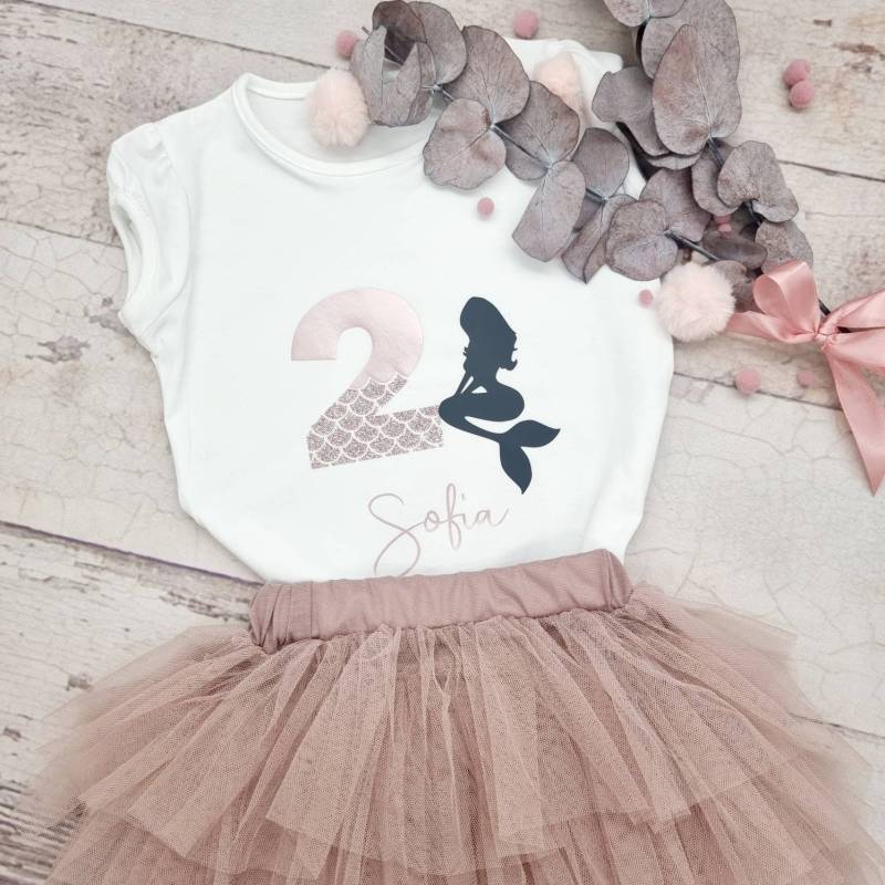 Geburtstagsshirt Mädchen, Mädchen Meerjungfrau, Geschenk von PassionWoodDesigns