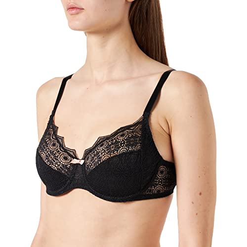 Passionata GEORGIA, Sehr Bedeckender Bügel-BH, Damen Unterwäsche, Schwarz, 80B von Passionata