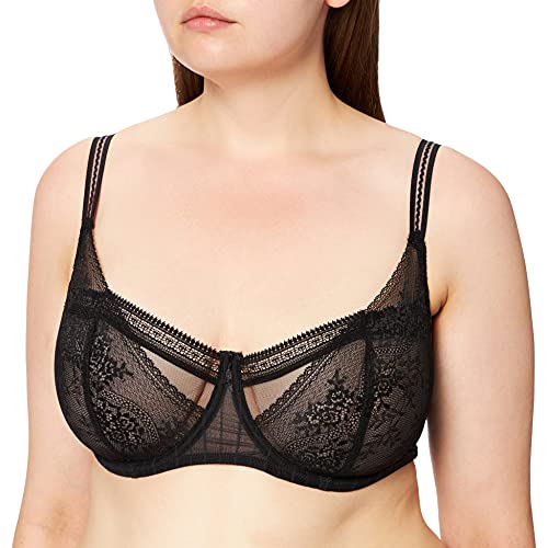 Passionata MADDIE, Balconnet Außenträger-BH, Damen Unterwäsche, Schwarz, 75E von Passionata