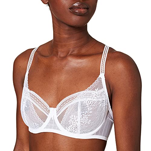 Passionata MADDIE, Balconnet Außenträger-BH, Damen Unterwäsche, Weiß, 70G von Passionata