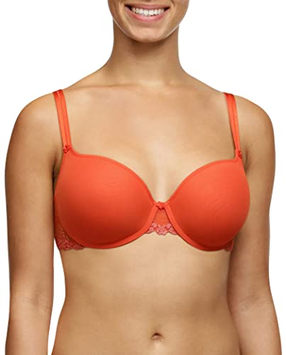 Passionata WHITE NIGHTS, Bedeckender T-Shirt-BH, Damen Unterwäsche, Sunrise / Orange, 65E von Passionata