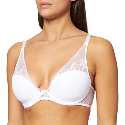 Passionata MADDIE, Tief Ausgeschnittener T-Shirt-BH, Damen Unterwäsche, Weiß, 65F von Passionata