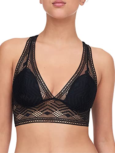 Passionata P48J60 Damen Ondine Bralette Stretch Spitze Uni wattiert ohne Bügel, Groesse L, schwarz von Passionata