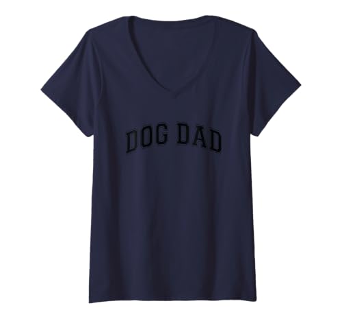 Damen Hund Papa Stolzer Hundevater Lifestyle T-Shirt mit V-Ausschnitt Damen Hund Papa Stolzer Hundevater Lifestyle T-Shirt mit V-Ausschnitt von Passionate Canine Owner Father Pride